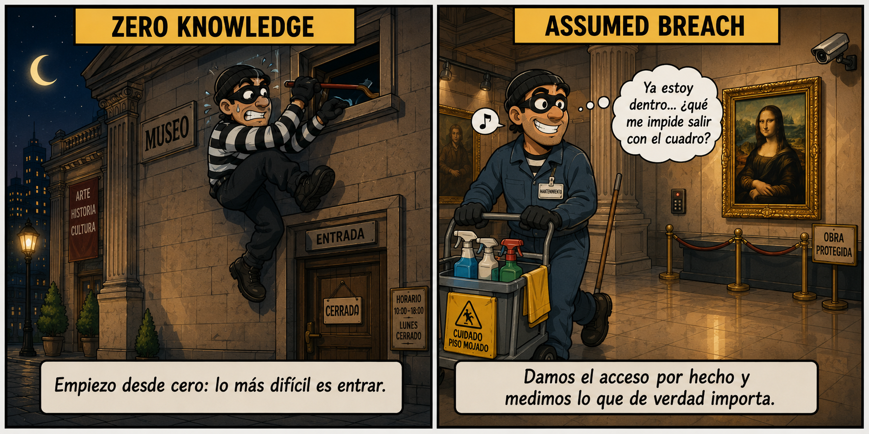 Zero Knowledge vs Assumed Breach, explicado con la analogía del museo